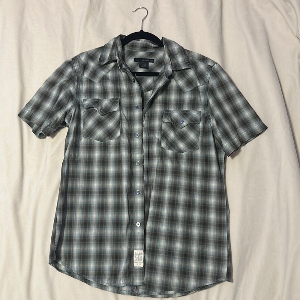 Calvin Klein Plaid Button Up Shirt